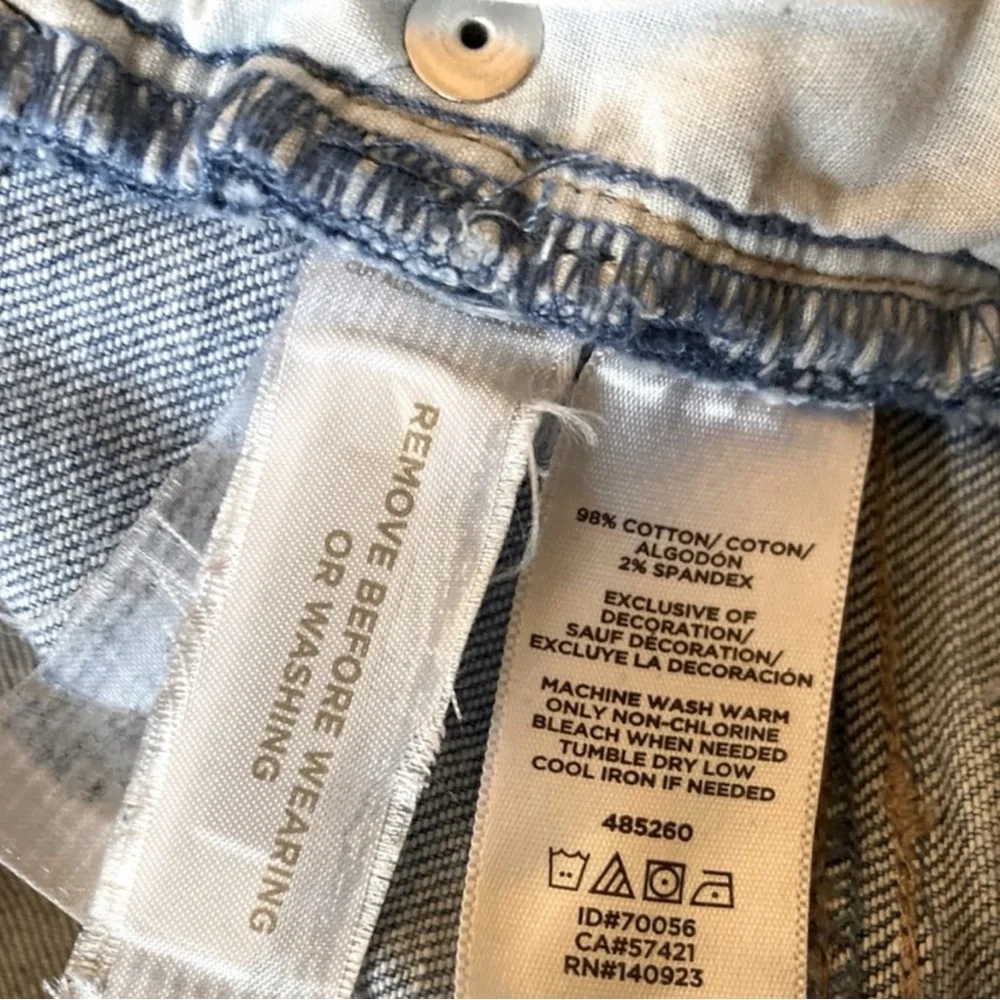 LOFT Modern Skinny Cropped Blue Jeans w/ Black Velvet Floral Accents Size 27/4 - Picture 12 of 12